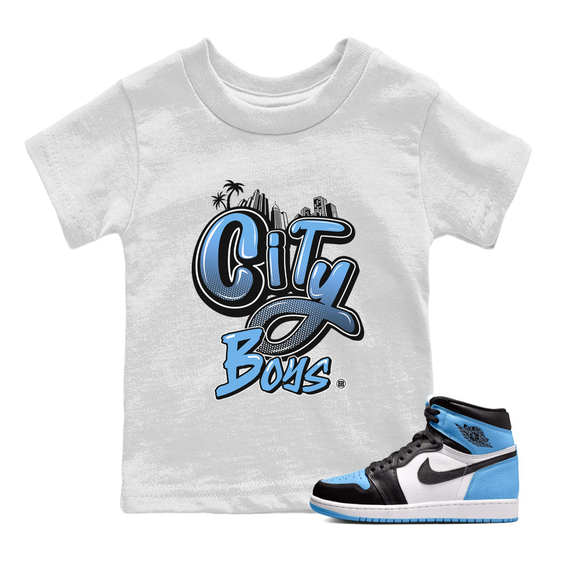 City Boys Kids Tops - Air Jordan 1 UNC Toe