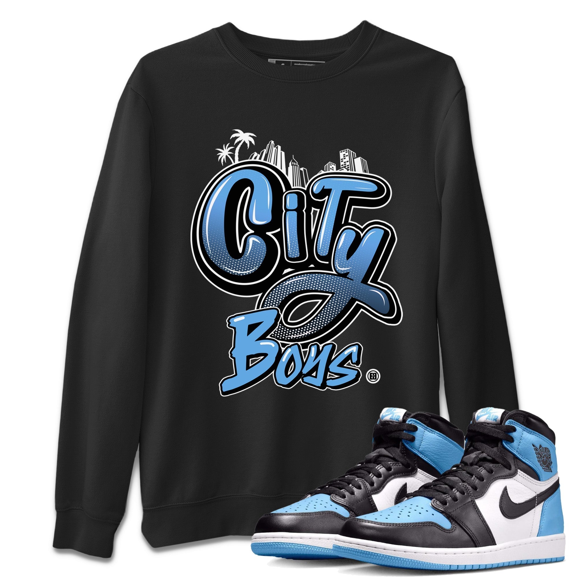 City Boys Unisex Tops - Air Jordan 1 UNC Toe
