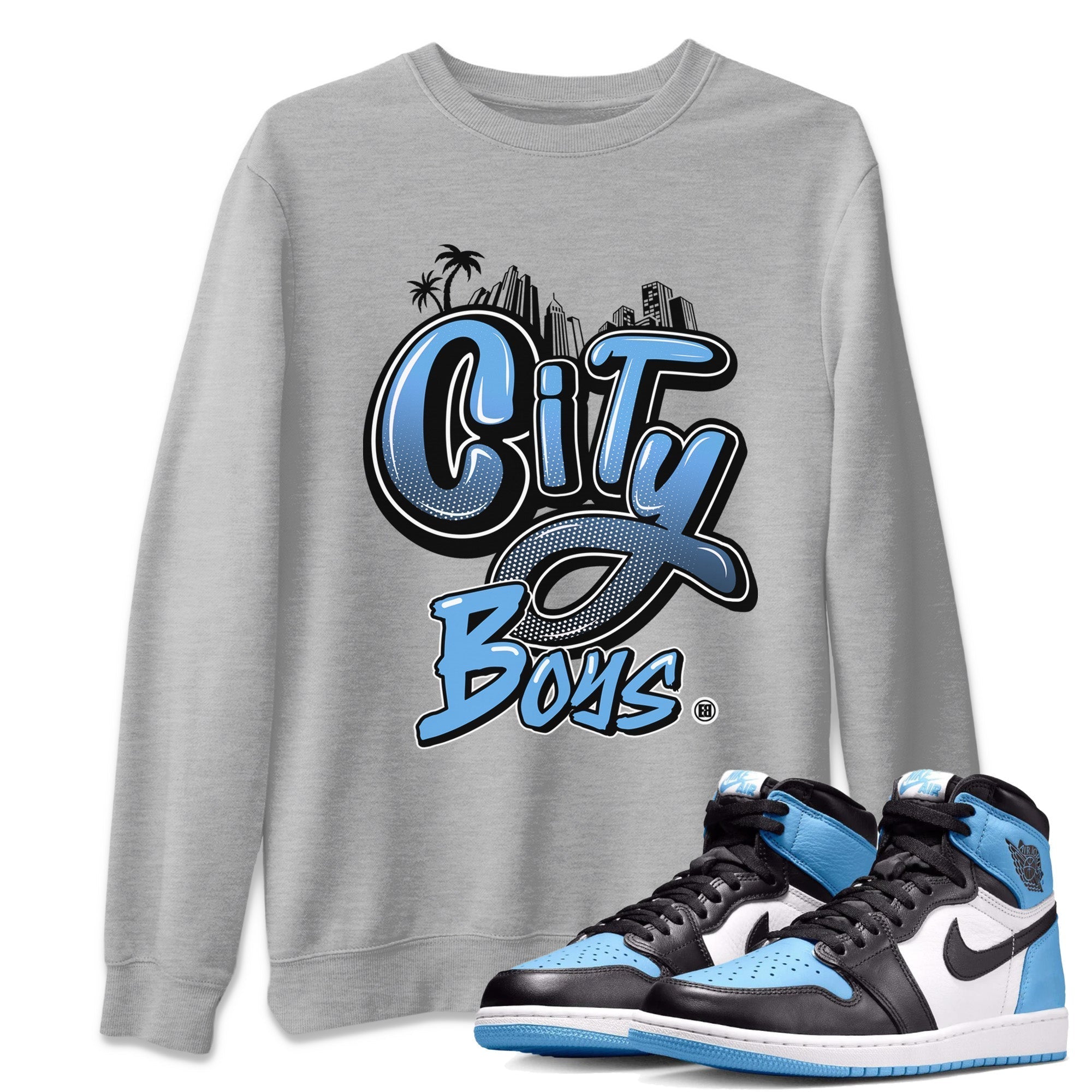 City Boys Unisex Tops - Air Jordan 1 UNC Toe
