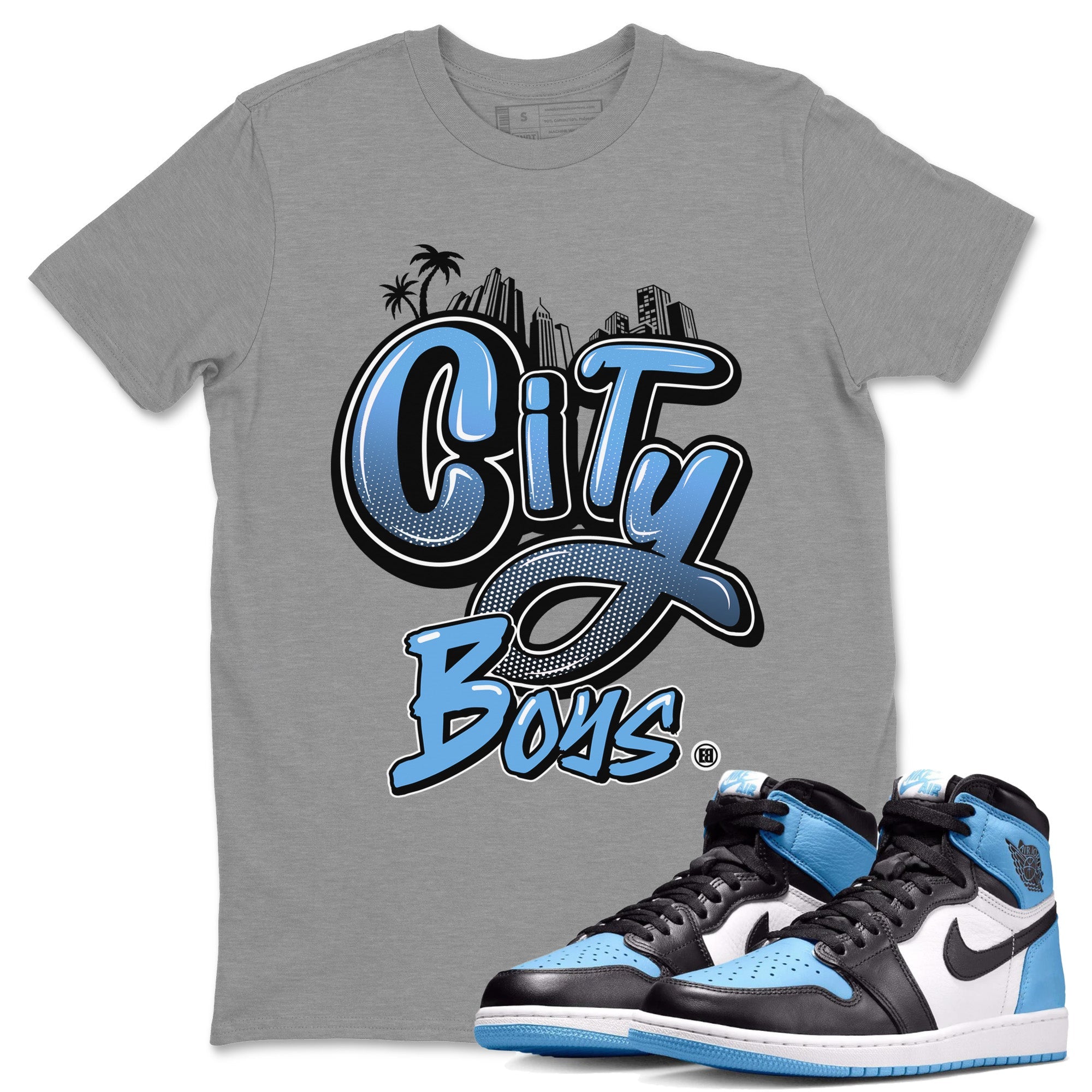 City Boys Unisex Tops - Air Jordan 1 UNC Toe
