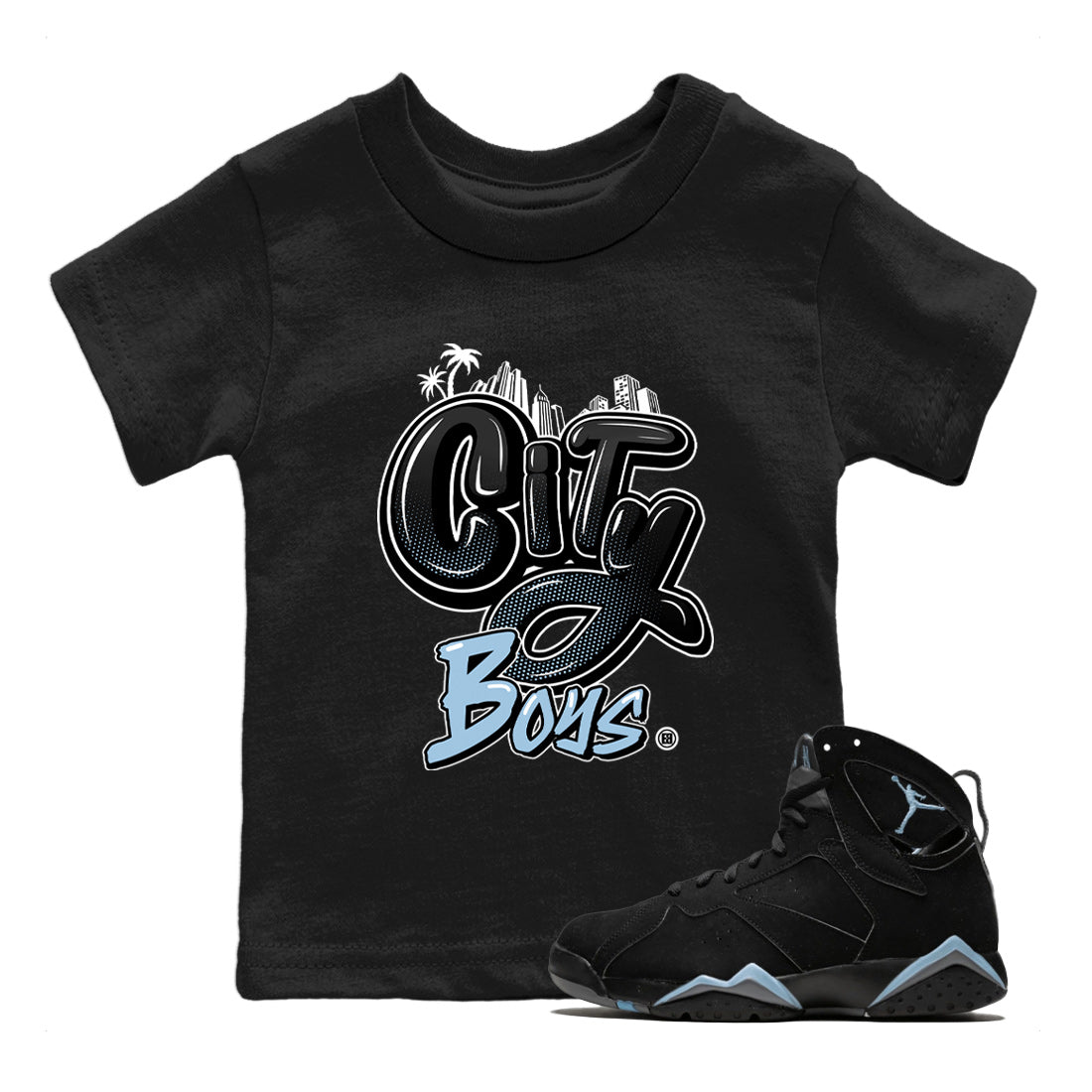 City Boys Kids Tops - Air Jordan 7 Chambray