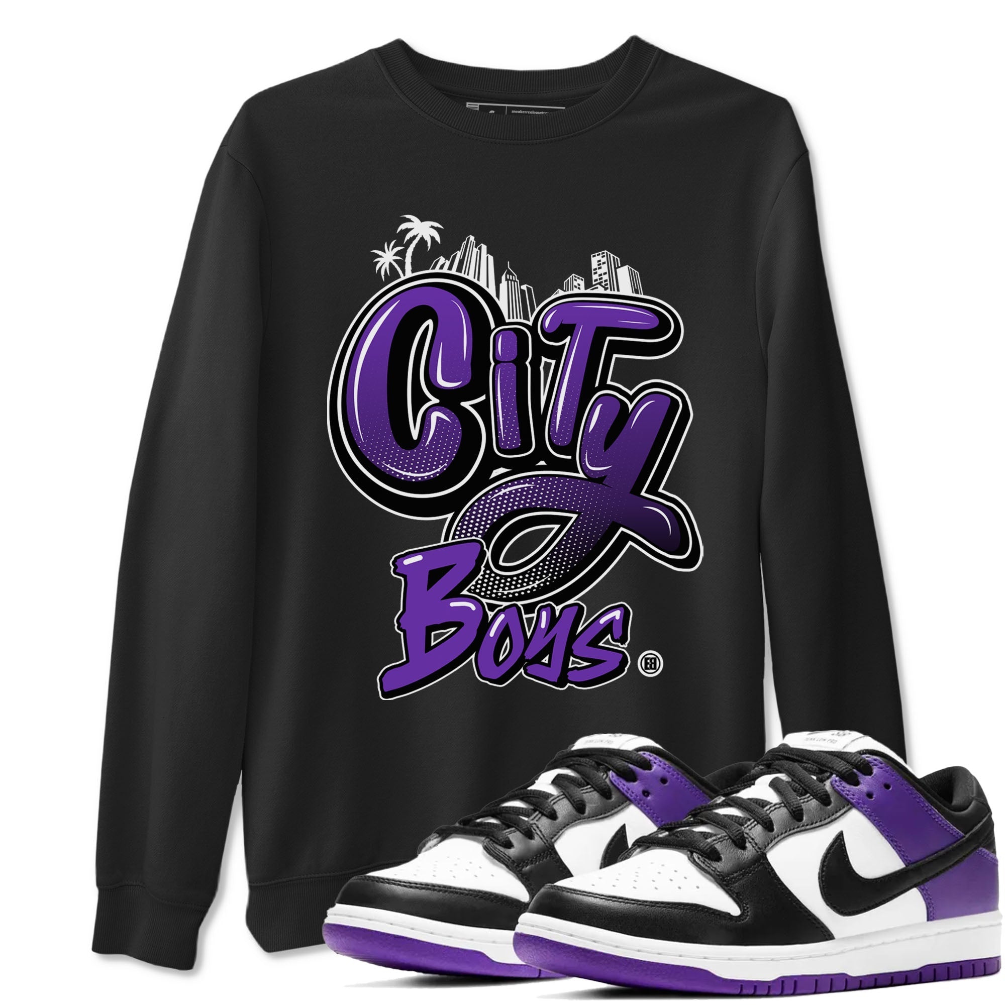 City Boys snkmatch Tees - Dunk Low Court Purple