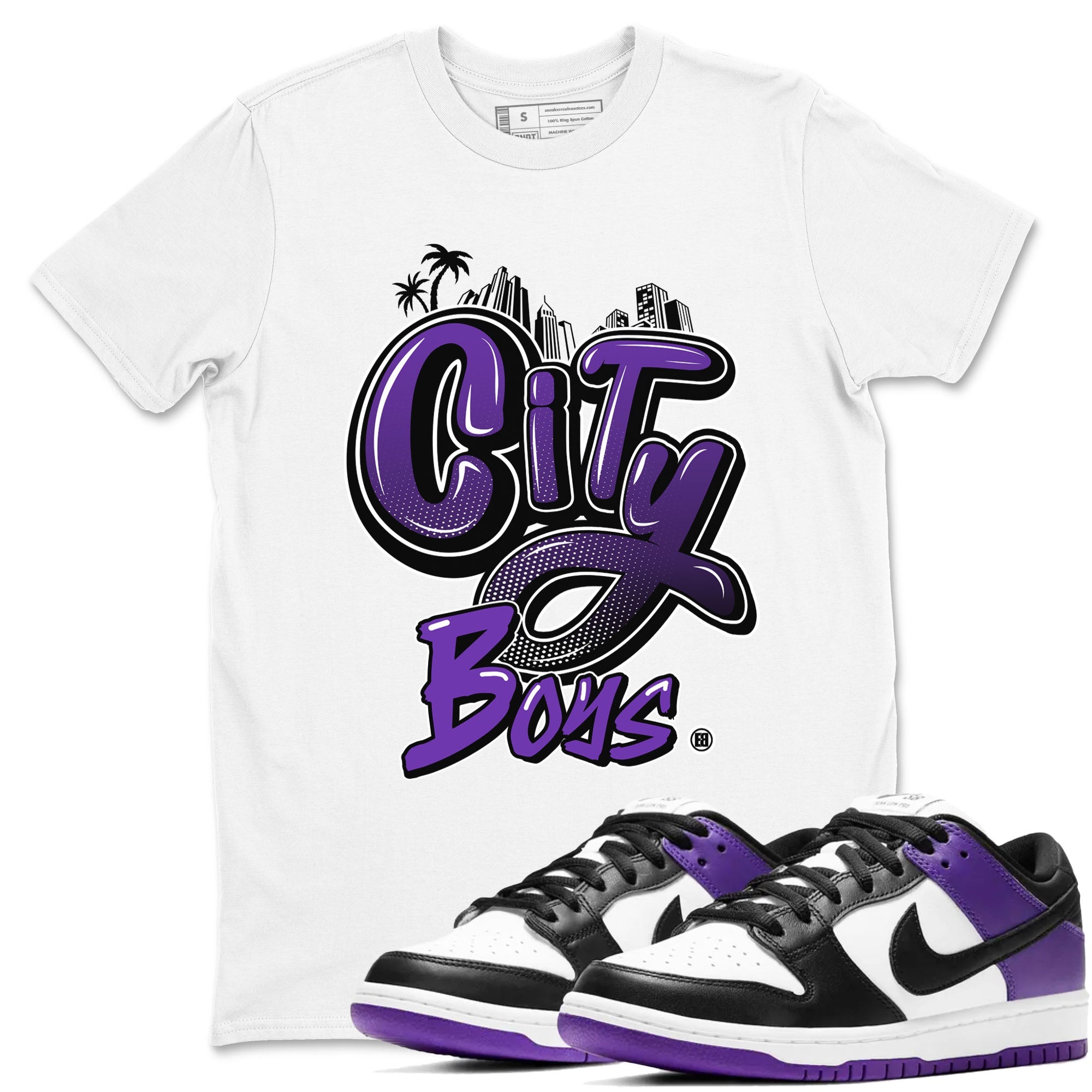 City Boys snkmatch Tees - Dunk Low Court Purple