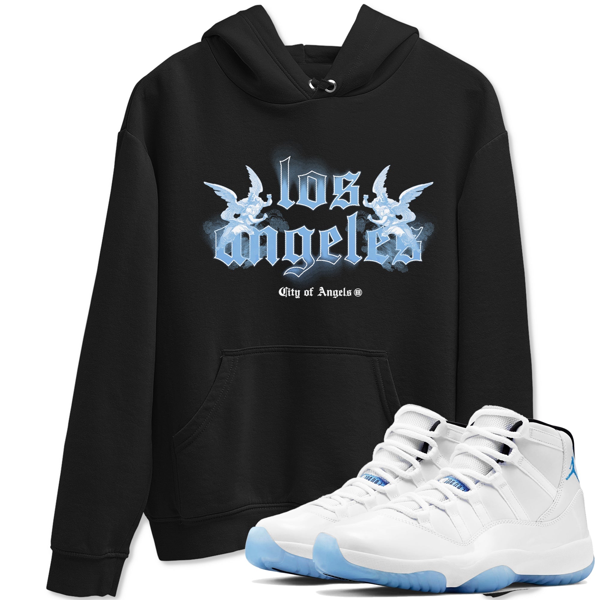 City Of Angeles snkmatch Tees - Air Jordan 11 Legend Blue