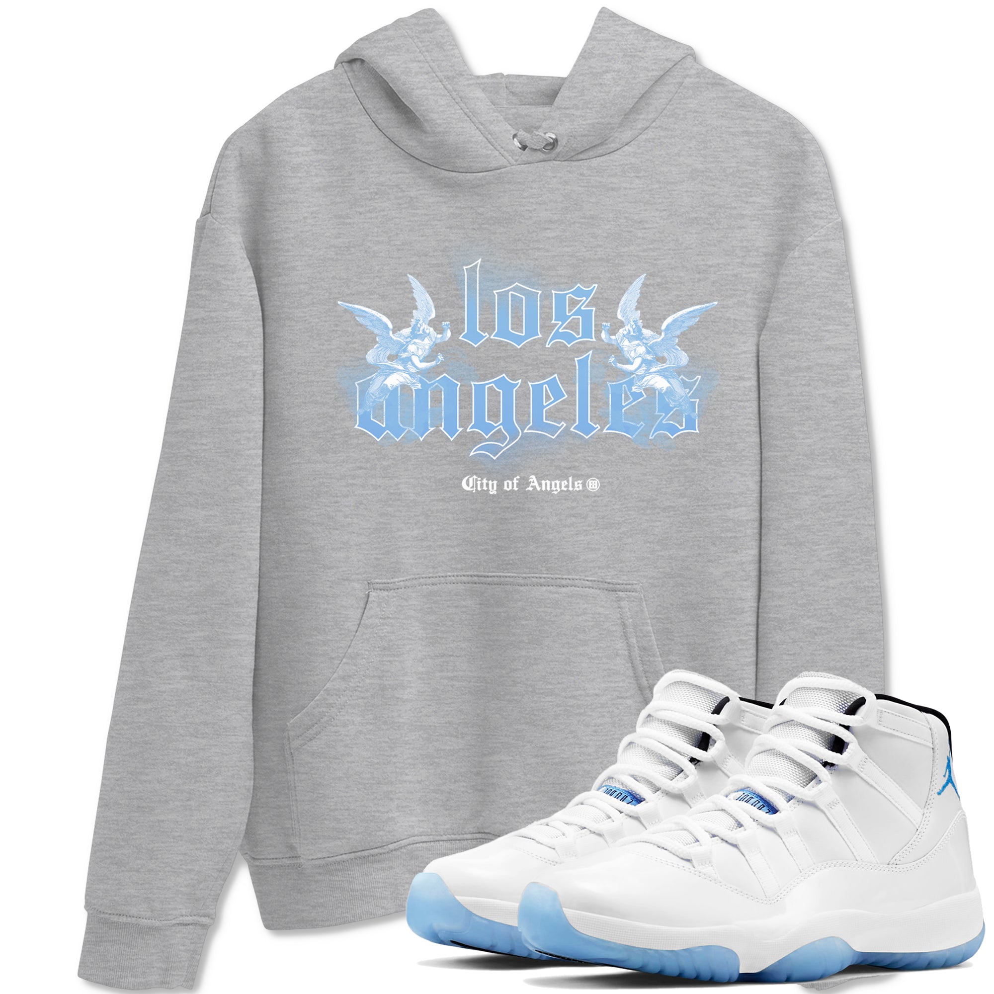 City Of Angeles snkmatch Tees - Air Jordan 11 Legend Blue