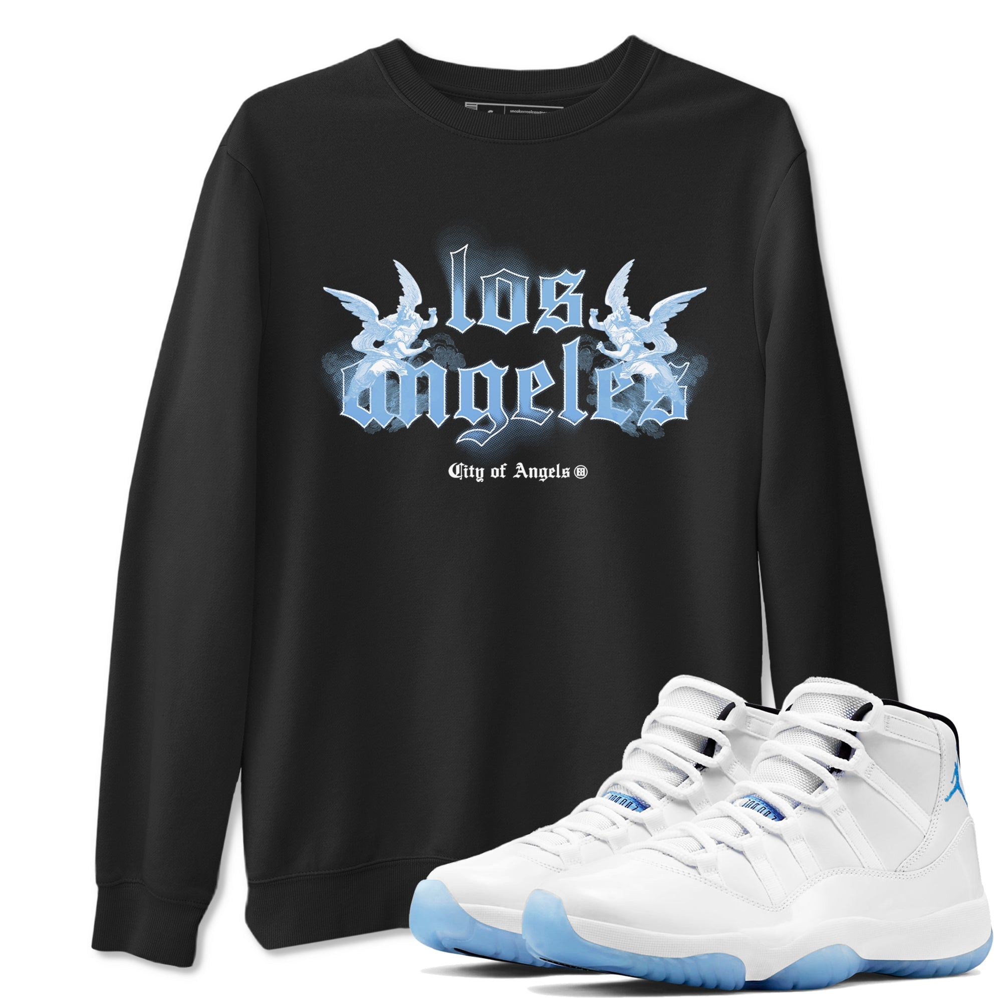City Of Angeles snkmatch Tees - Air Jordan 11 Legend Blue