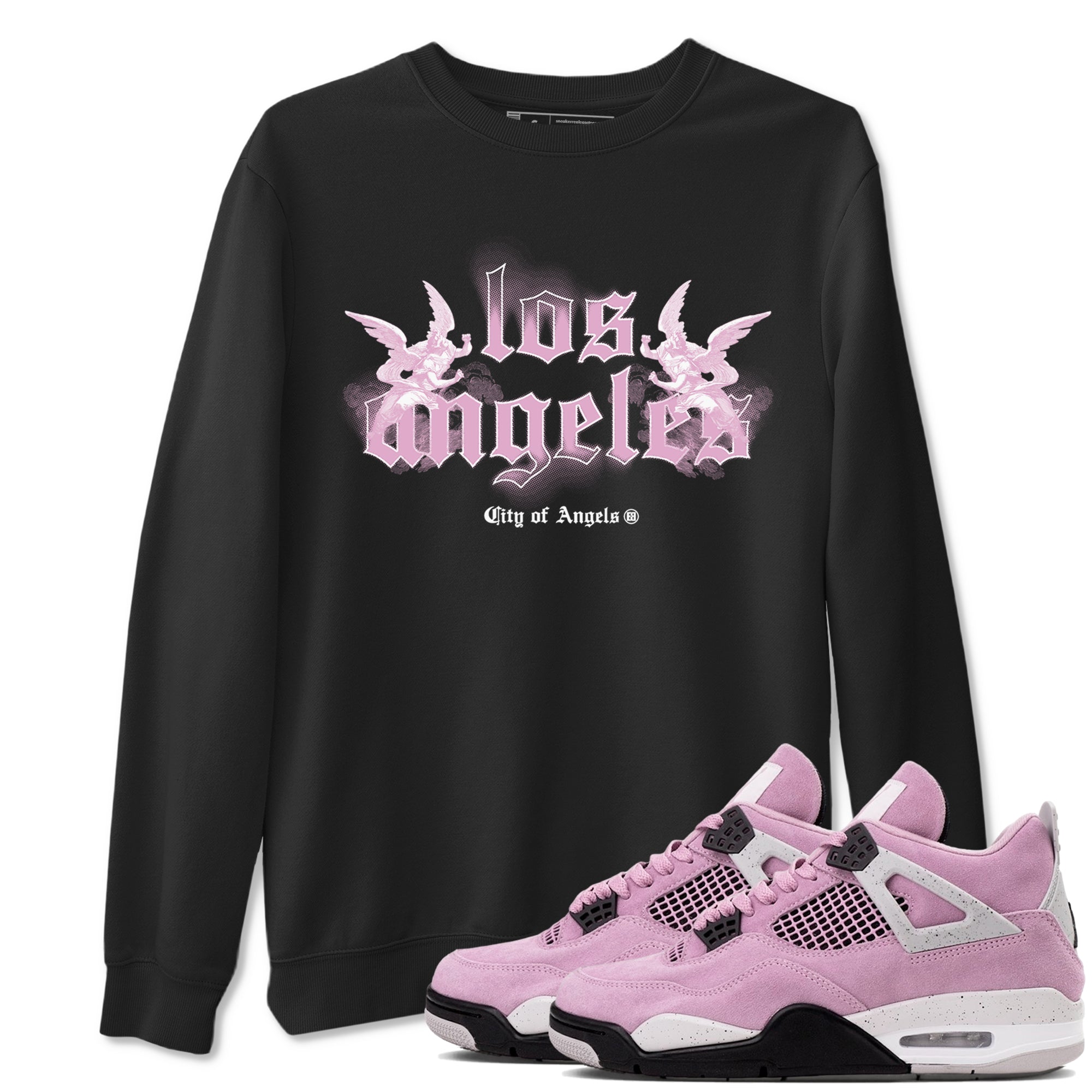 City Of Angeles snkmatch Tees - Air Jordan 4 Orchid