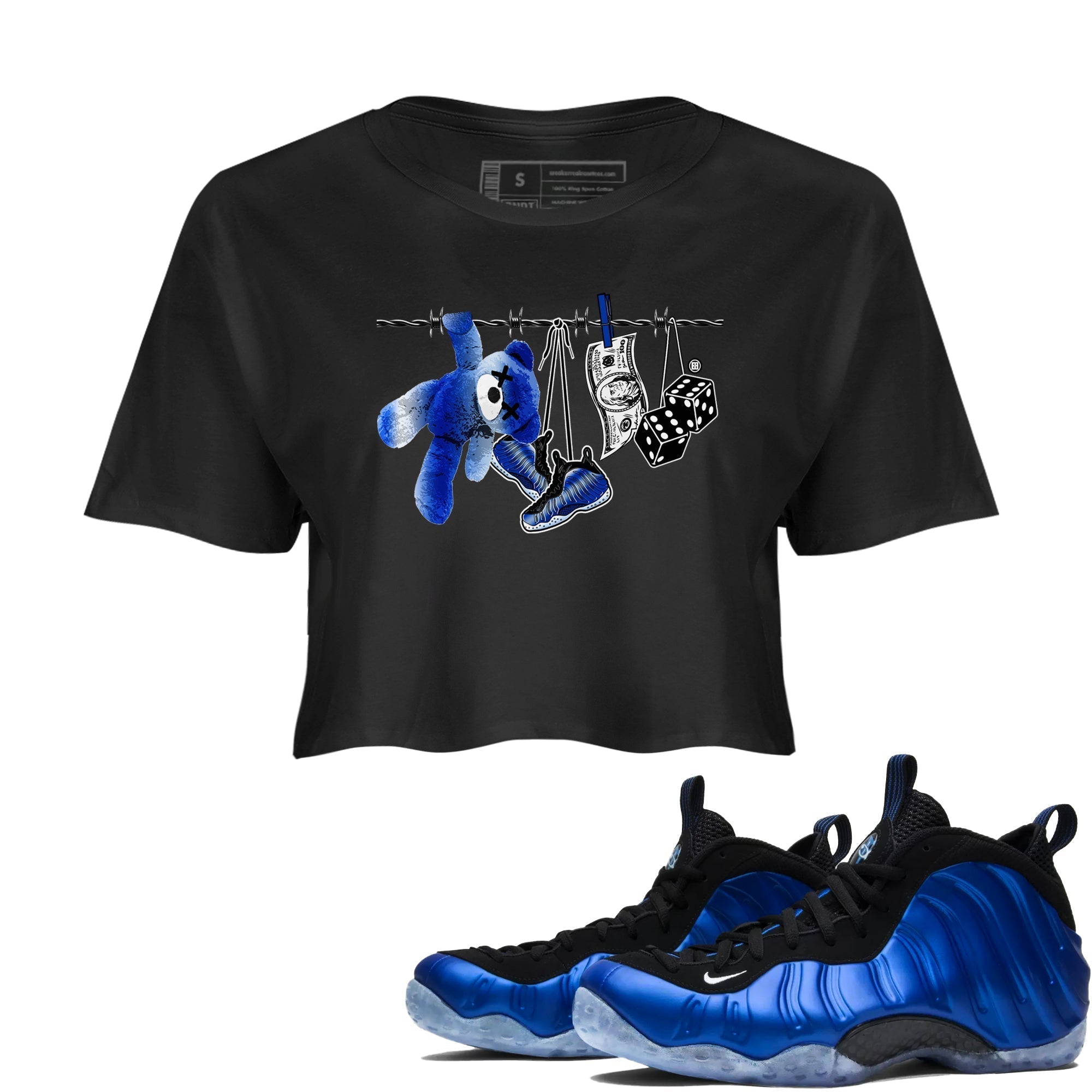 Clothesline snkmatch Women's Top - Air Foamposite One Royal
