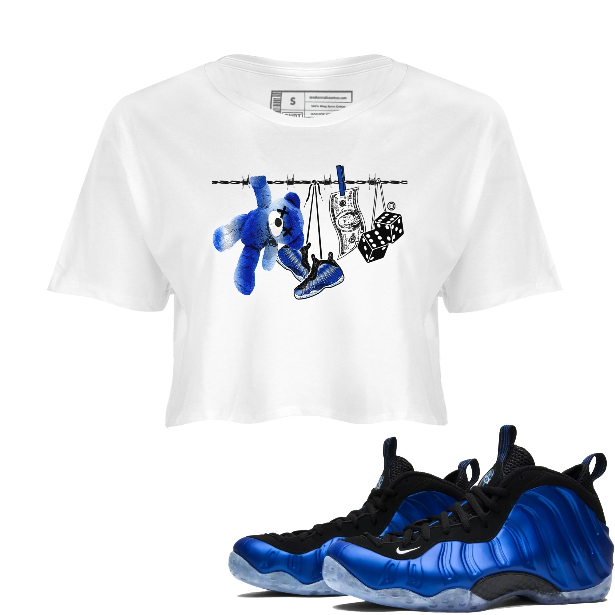 Clothesline snkmatch Women's Top - Air Foamposite One Royal