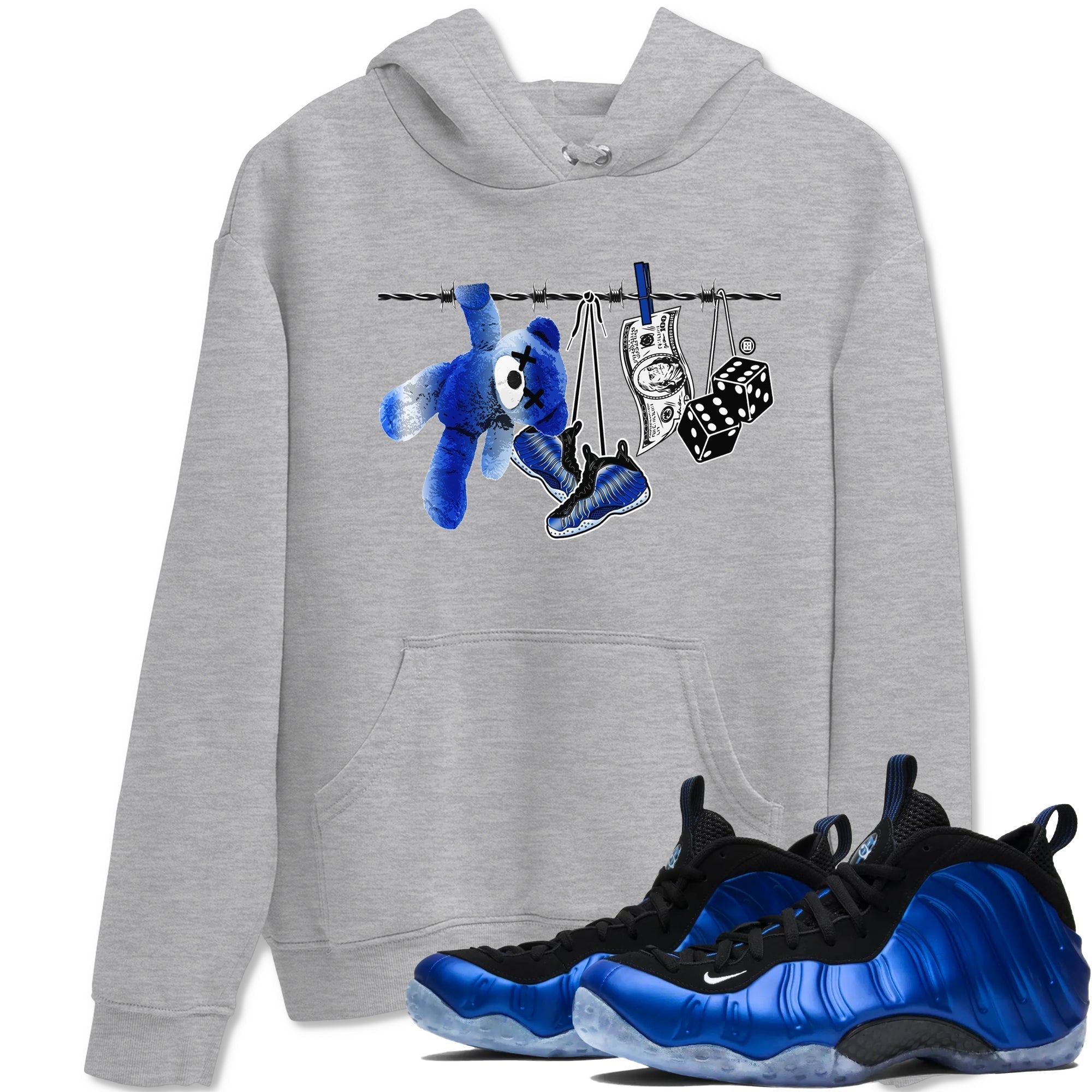 Clothesline snkmatch Tees - Air Foamposite One Royal