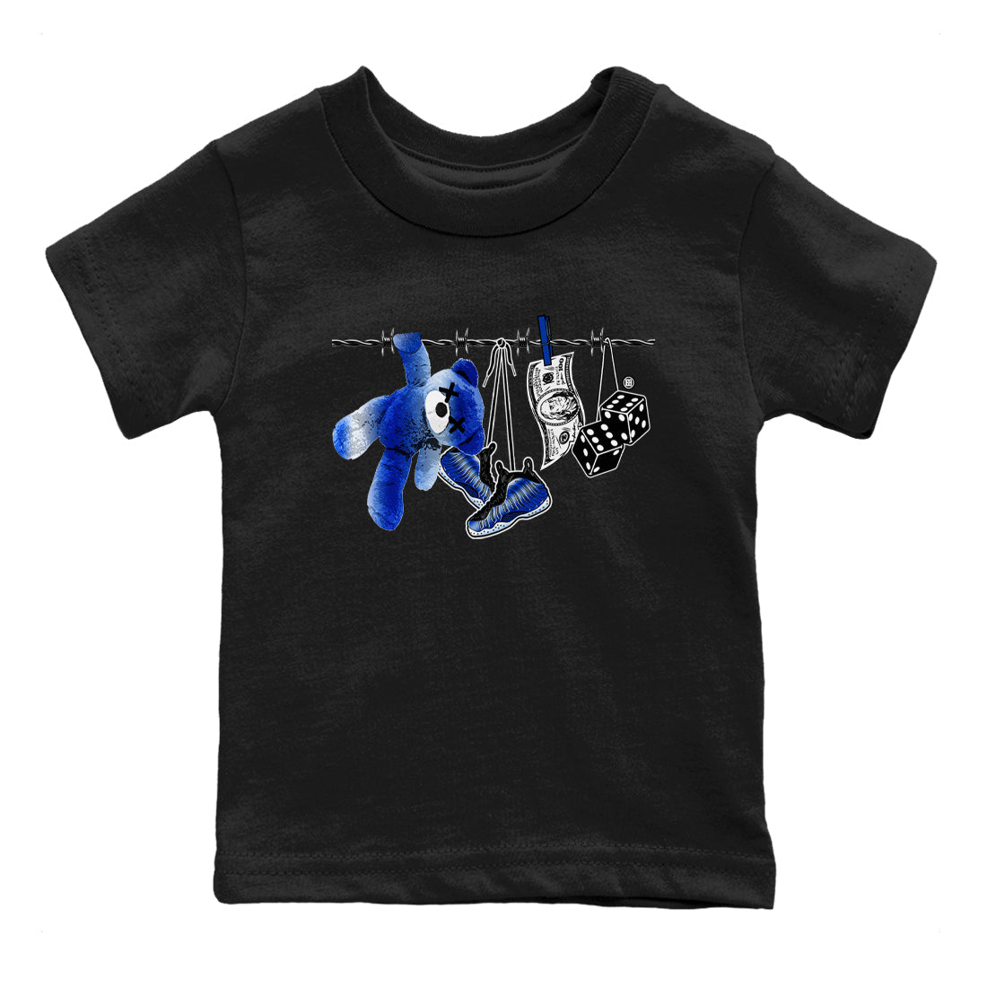 Clothesline snkmatch Tees Kids - Air Foamposite One Royal