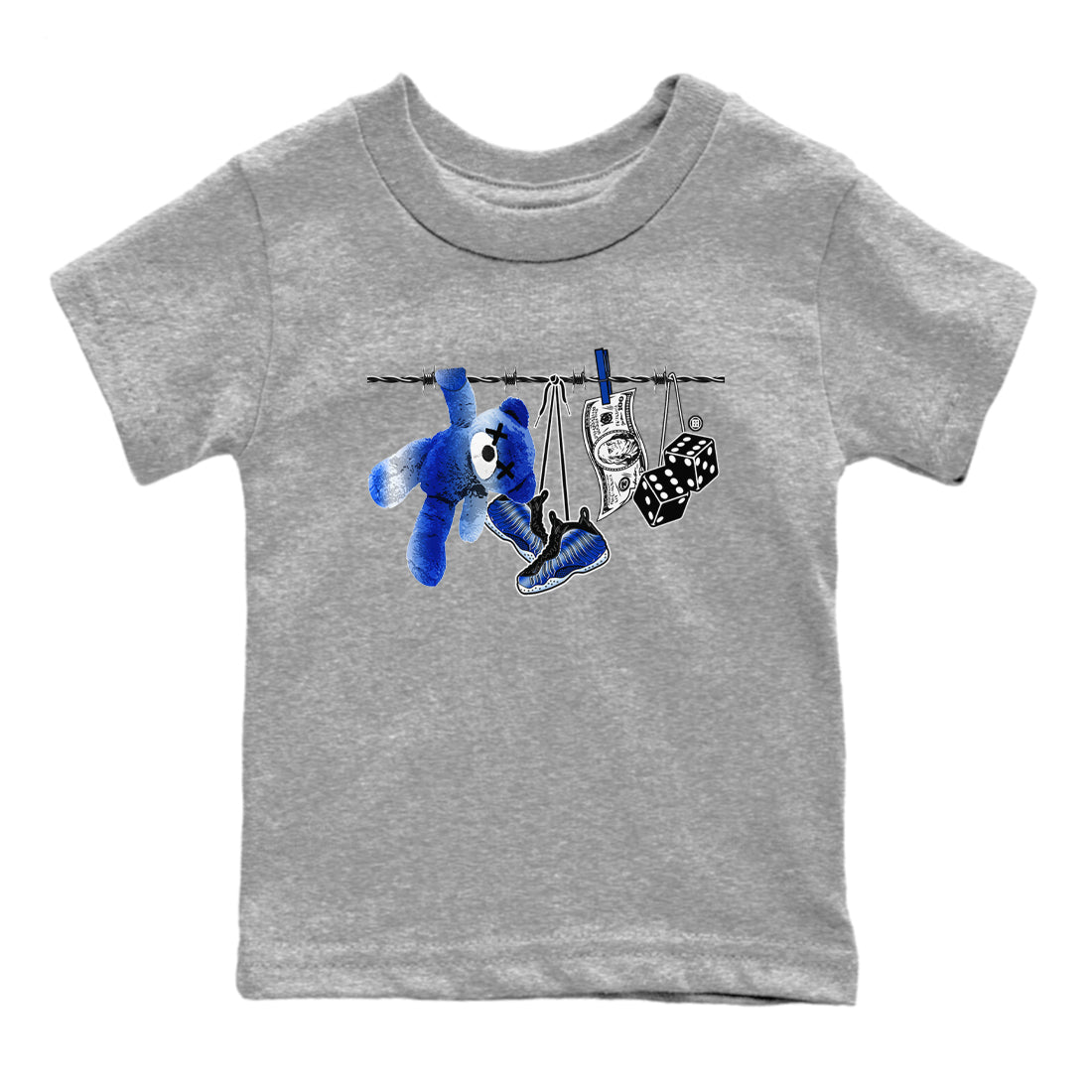 Clothesline snkmatch Tees Kids - Air Foamposite One Royal