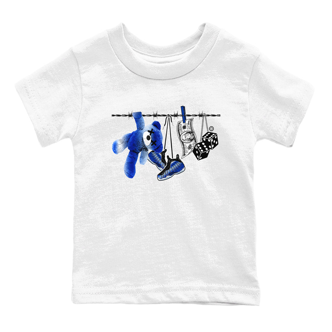 Clothesline snkmatch Tees Kids - Air Foamposite One Royal