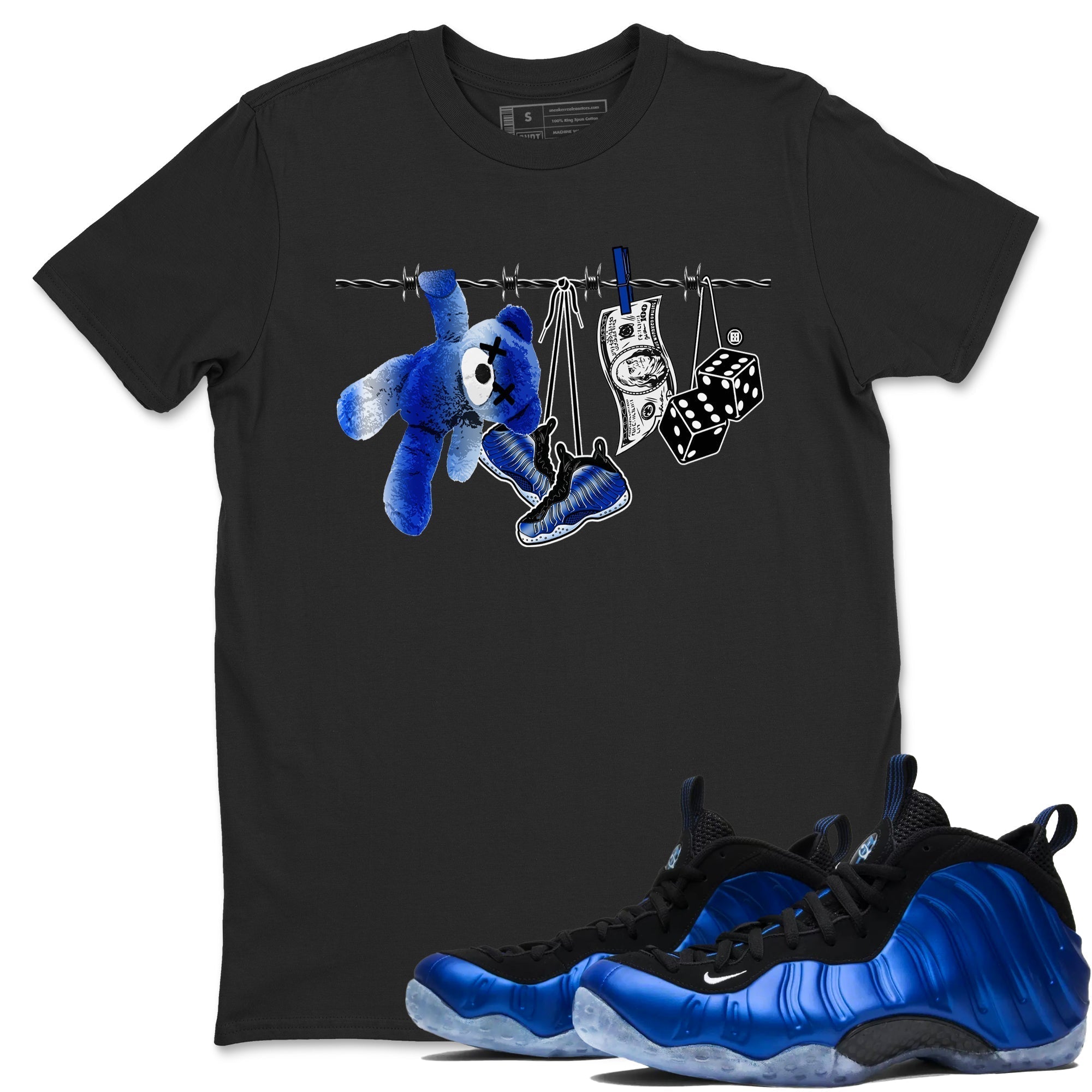 Clothesline snkmatch Tees - Air Foamposite One Royal