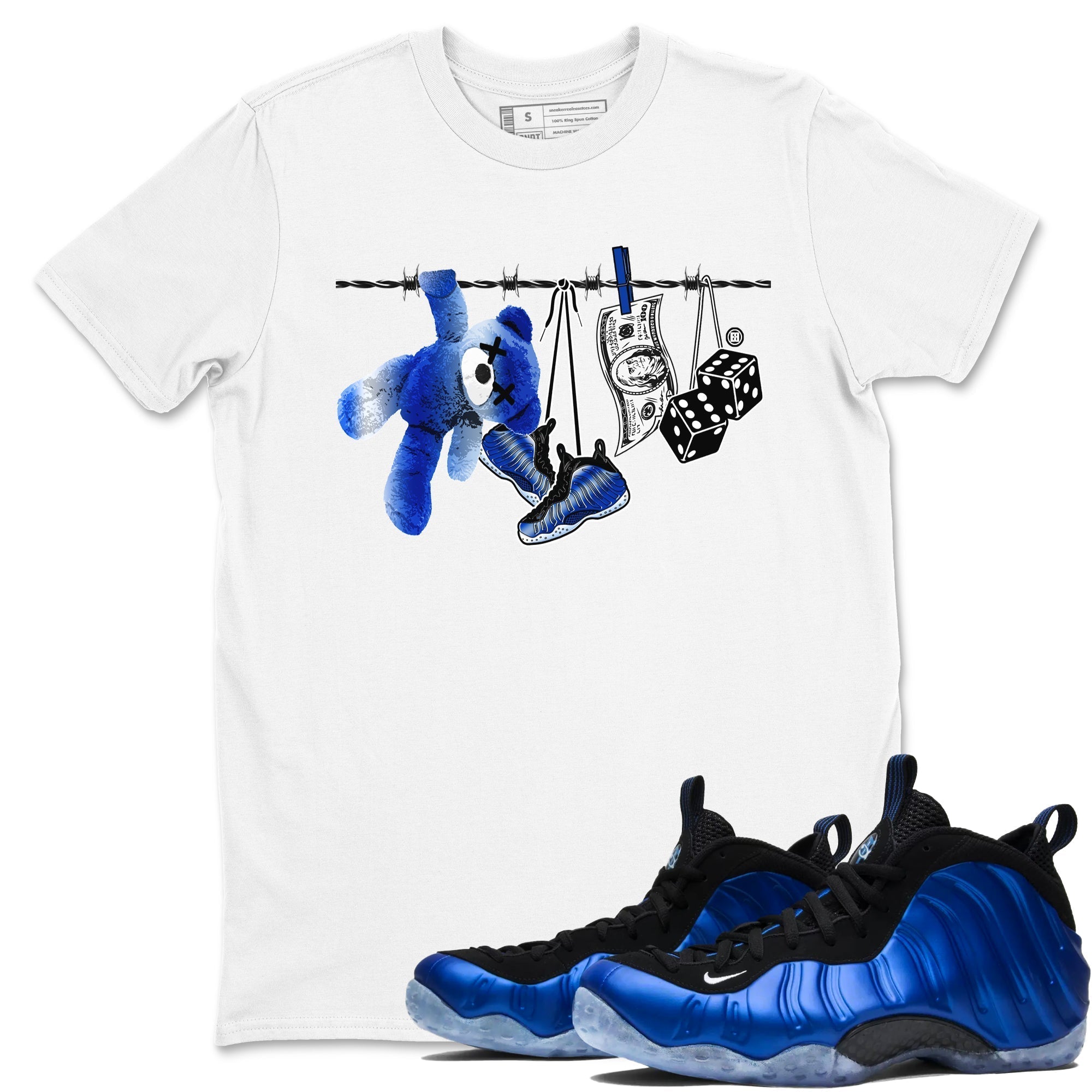 Clothesline snkmatch Tees - Air Foamposite One Royal