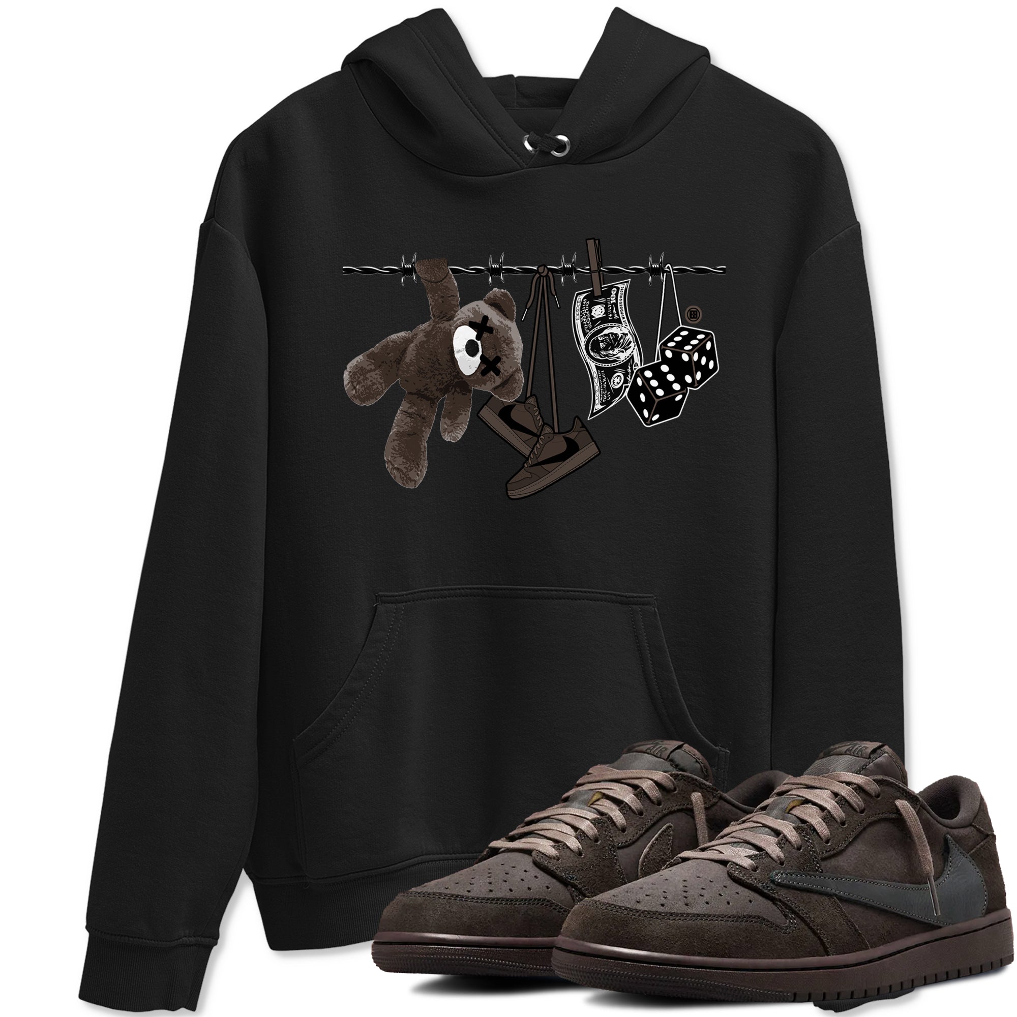 Clothesline snkmatch Tees - Air Jordan 1 Travis Scott Velvet Brown