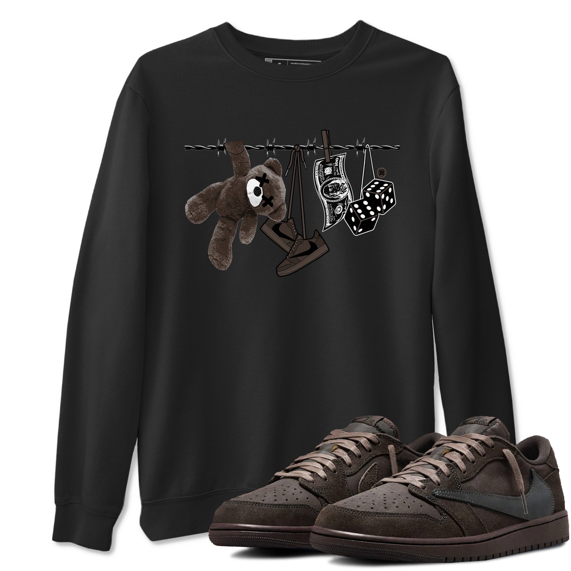 Clothesline snkmatch Tees - Air Jordan 1 Travis Scott Velvet Brown
