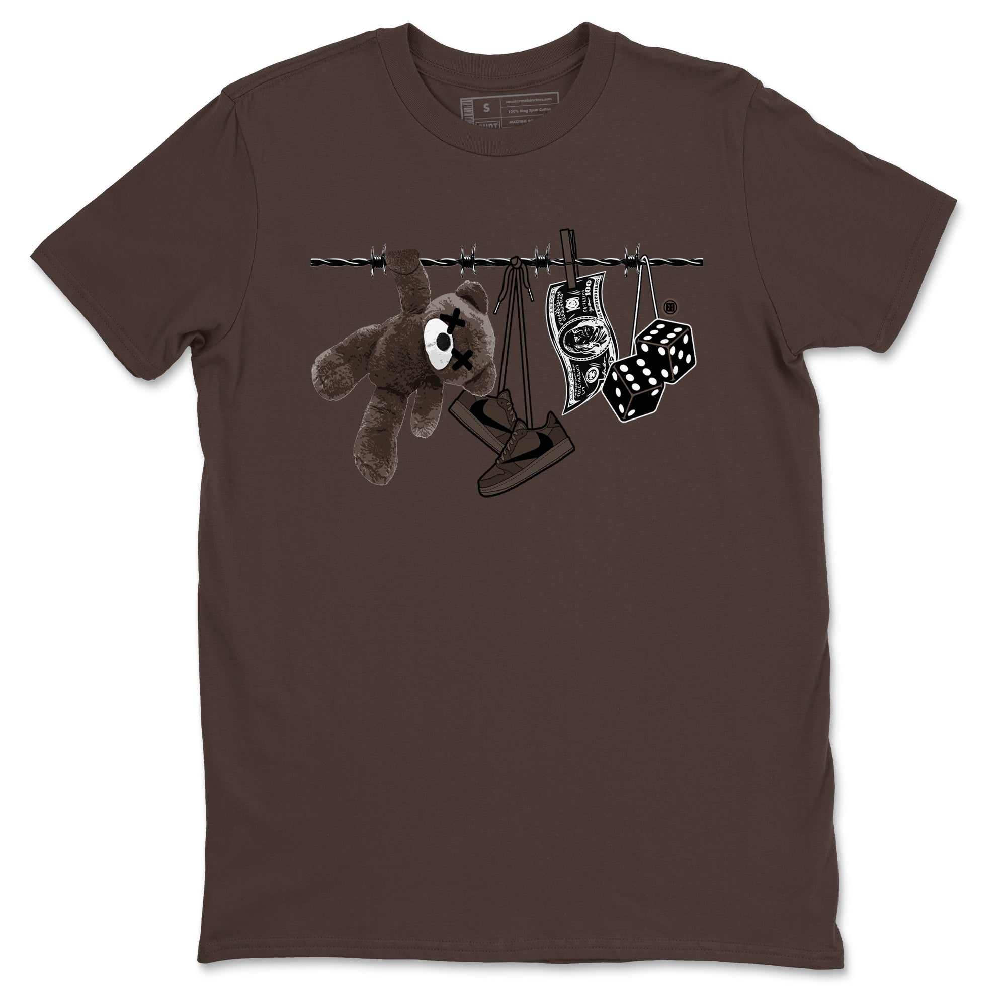 Clothesline snkmatch Tees - Air Jordan 1 Travis Scott Velvet Brown