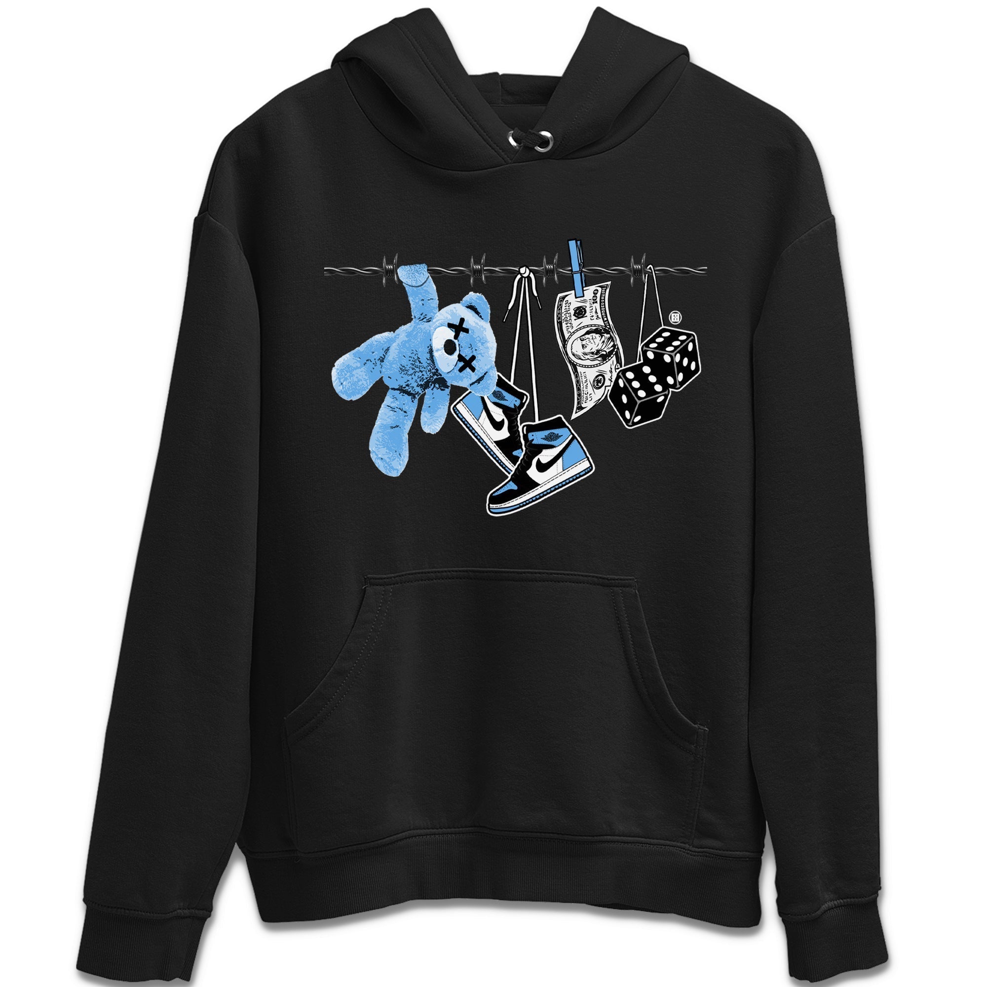 Clothesline Unisex Tops - Air Jordan 1 UNC Toe