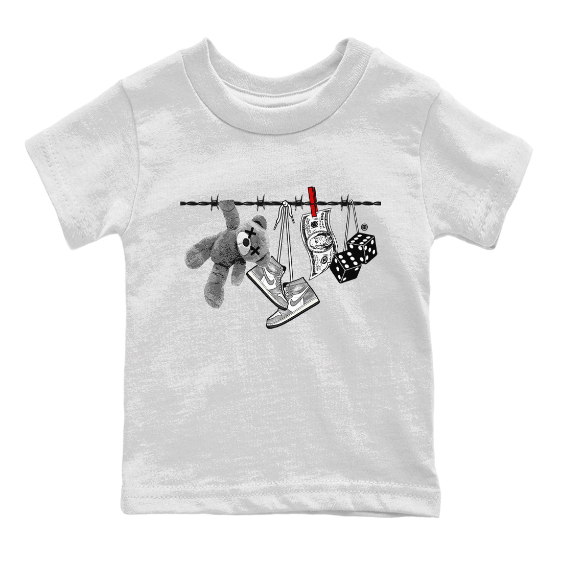 Clothesline Kids Tops - Air Jordan 1 Washed Heritage