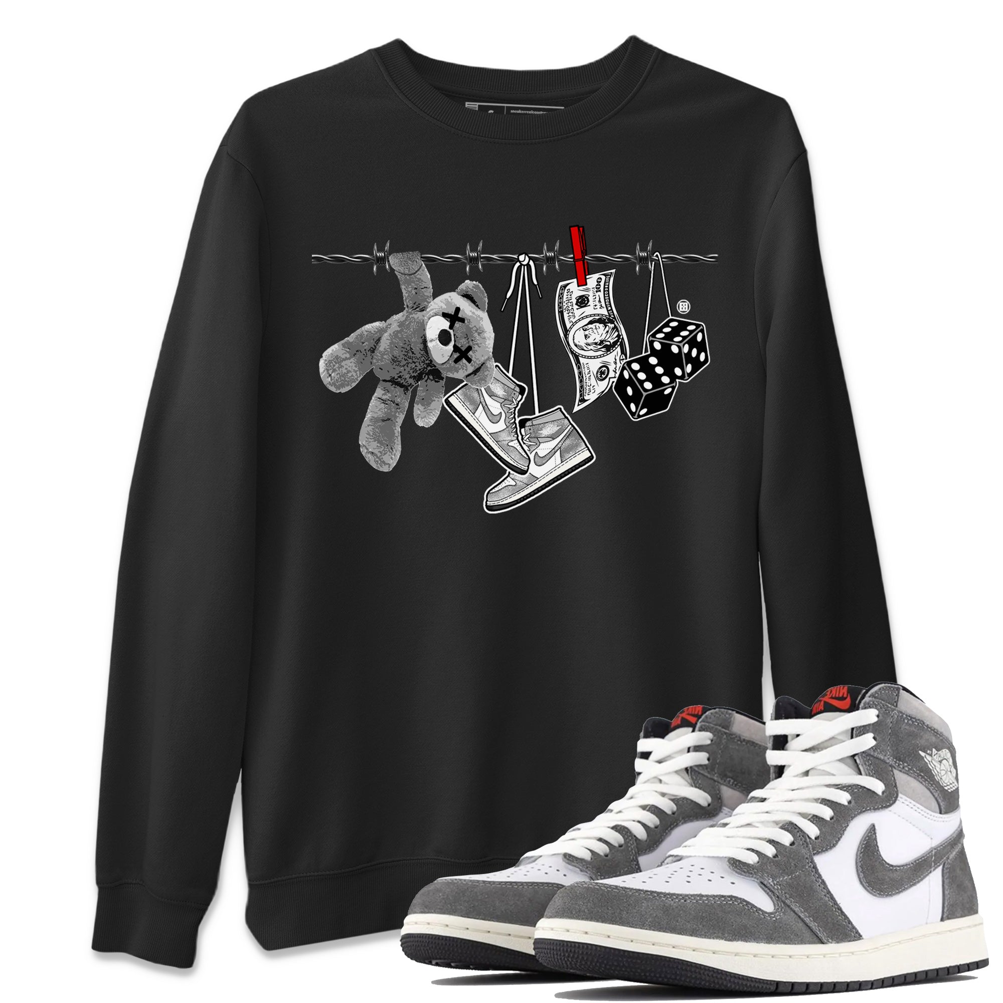 Clothesline Unisex Tops - Air Jordan 1 Washed Heritage