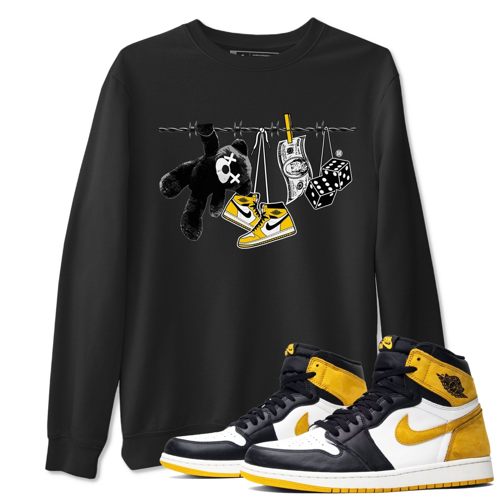 Clothesline snkmatch Tees - Air Jordan 1 Yellow Ochre
