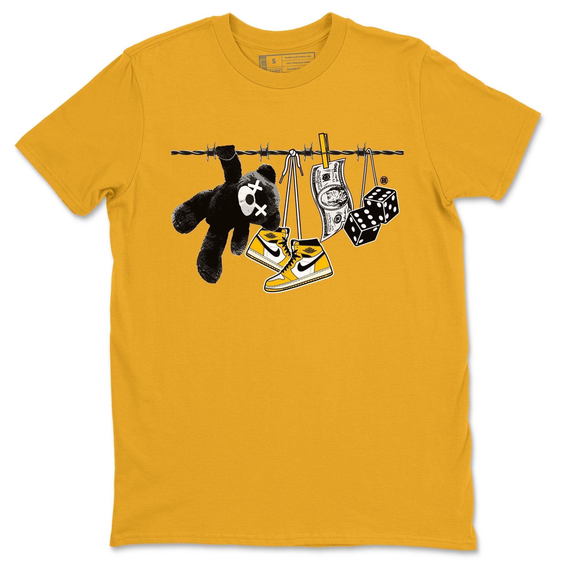 Clothesline snkmatch Tees - Air Jordan 1 Yellow Ochre