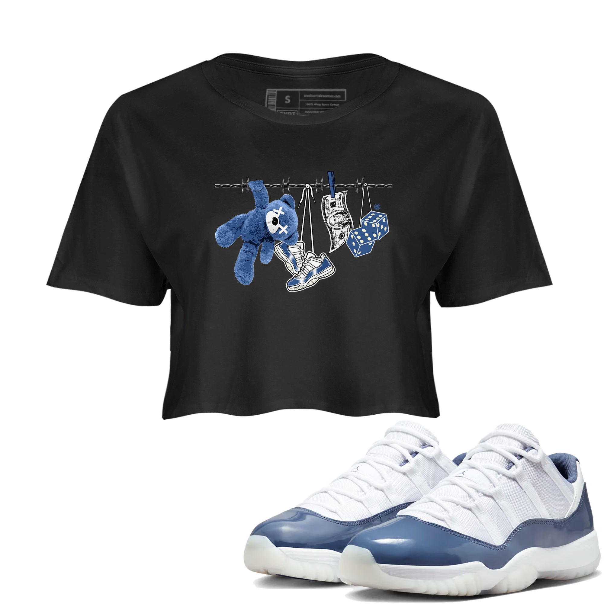 Clothesline snkmatch Women's Top - Air Jordan 11 Diffused Blue
