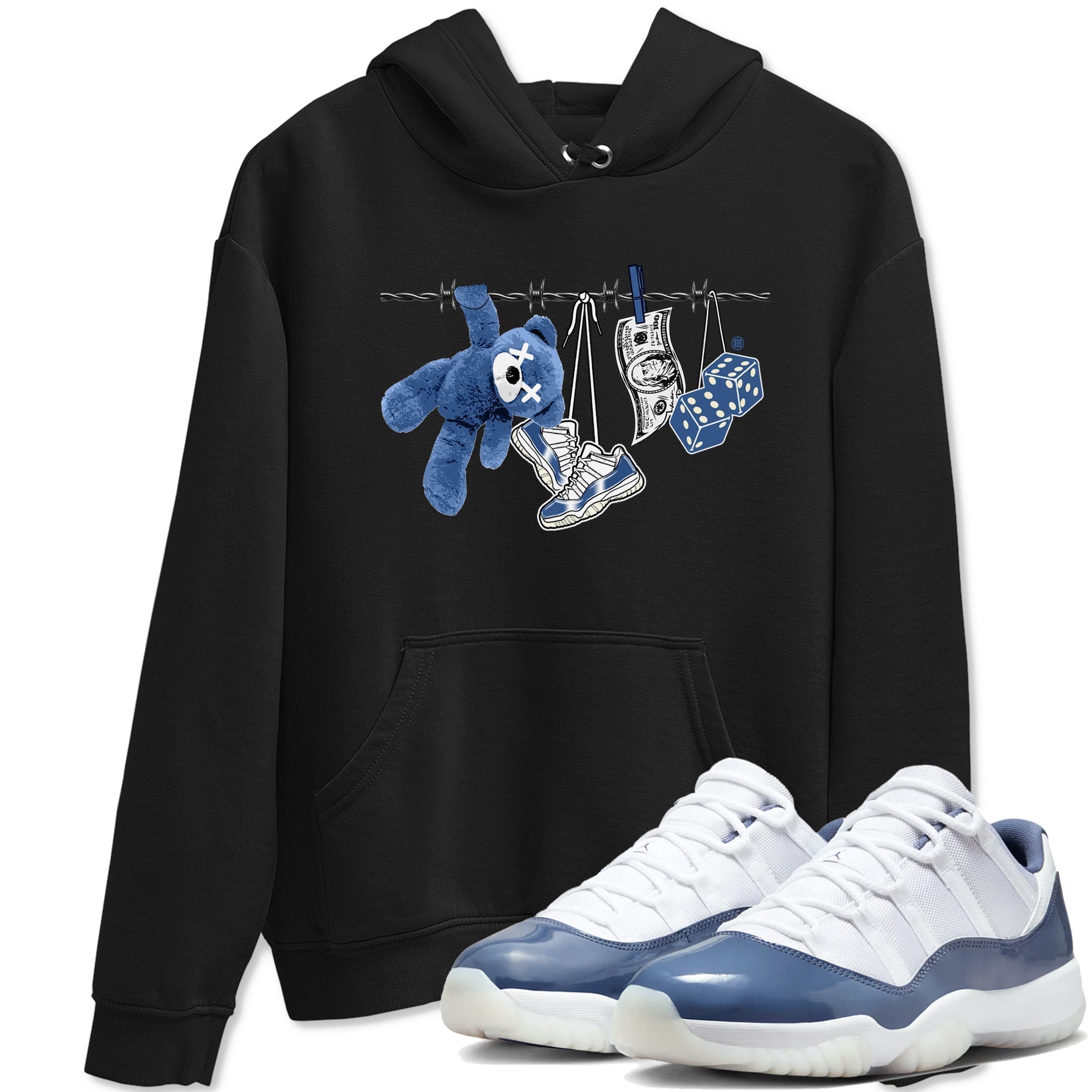 Clothesline snkmatch Tees - Air Jordan 11 Diffused Blue