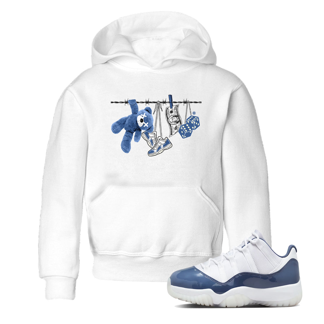 Clothesline snkmatch Tees Kids - Air Jordan 11 Diffused Blue