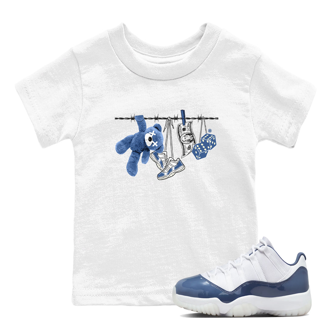 Clothesline snkmatch Tees Kids - Air Jordan 11 Diffused Blue