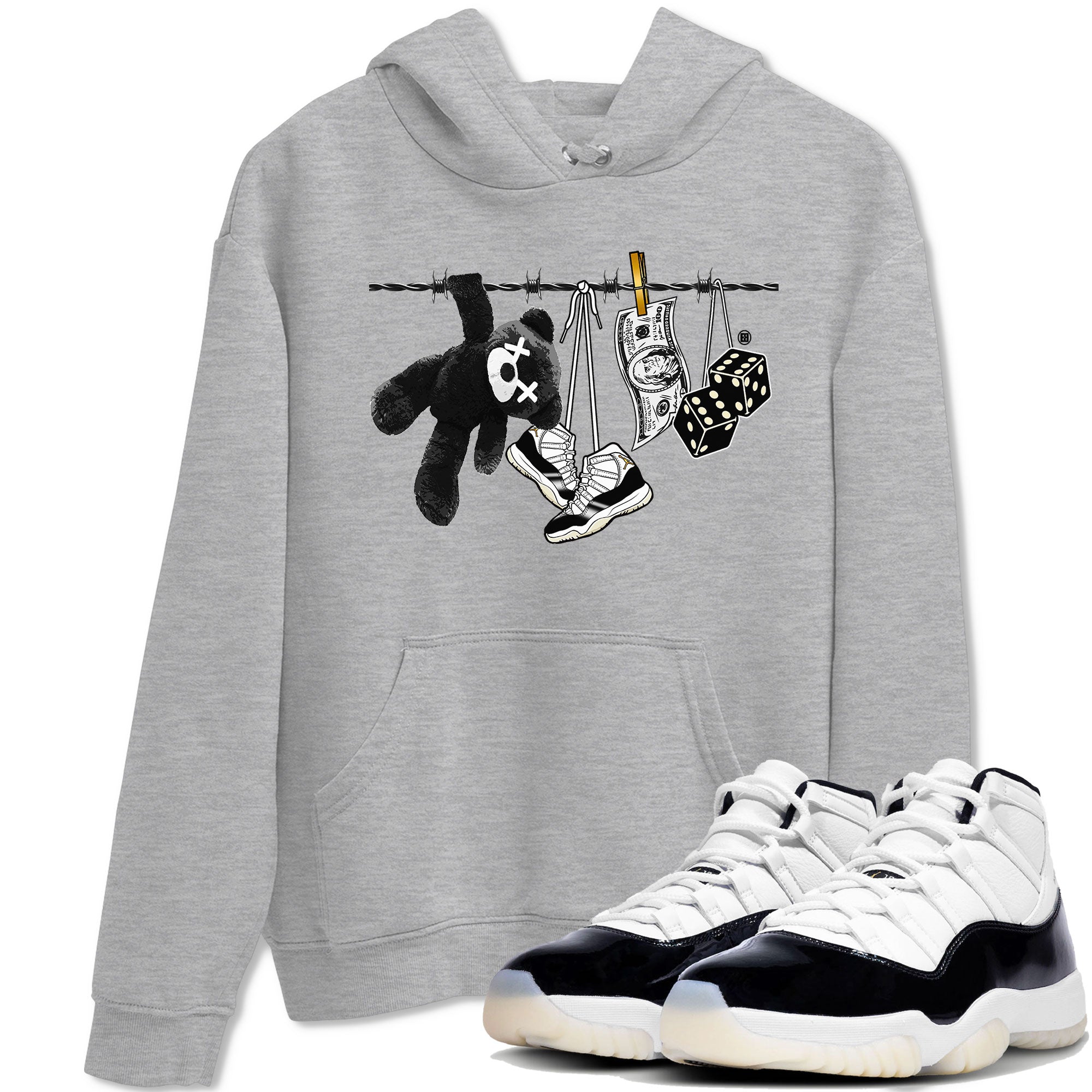Clothesline snkmatch Tees - Air Jordan 11 Gratitude