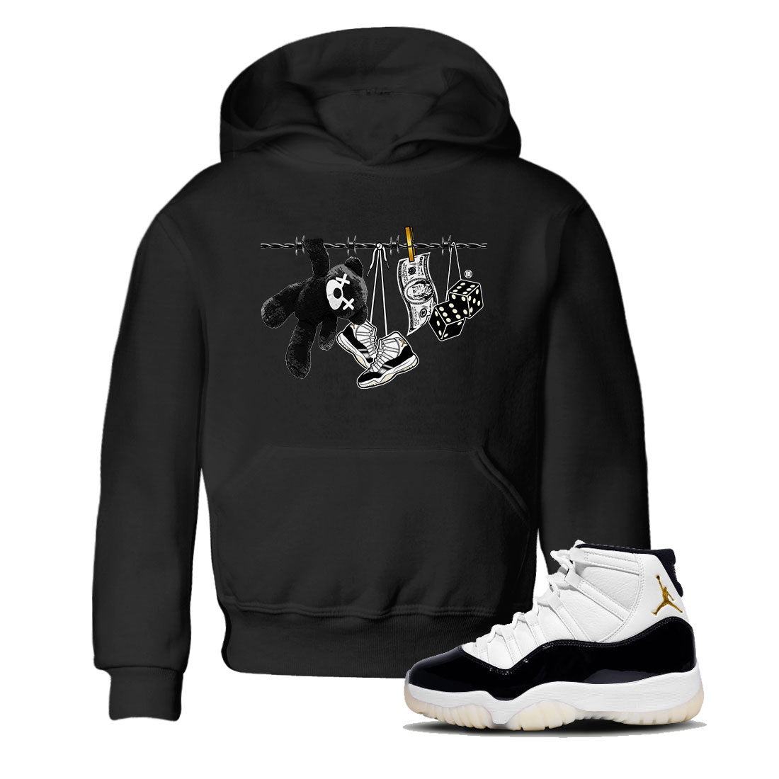Clothesline snkmatch Tees Kids - Air Jordan 11 Gratitude