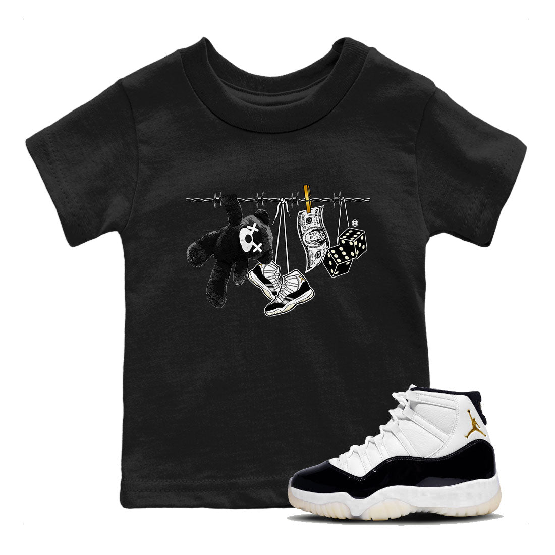 Clothesline snkmatch Tees Kids - Air Jordan 11 Gratitude