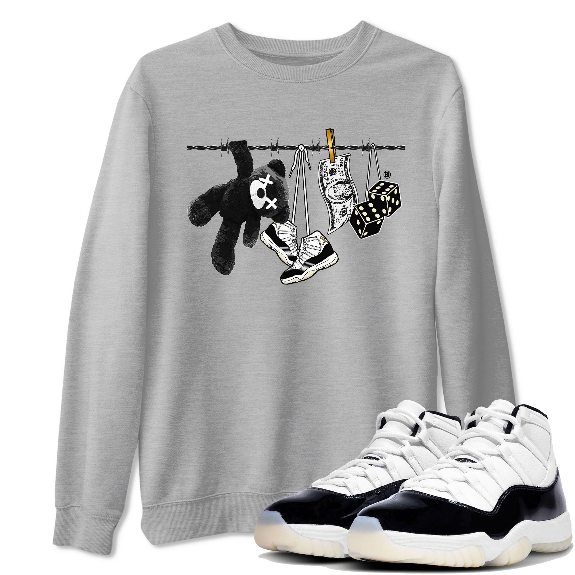 Clothesline snkmatch Tees - Air Jordan 11 Gratitude