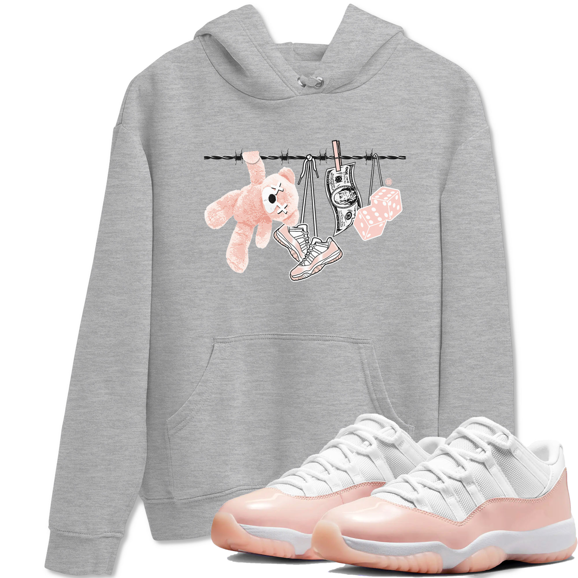 Clothesline snkmatch Tees - Air Jordan 11 Legend Pink