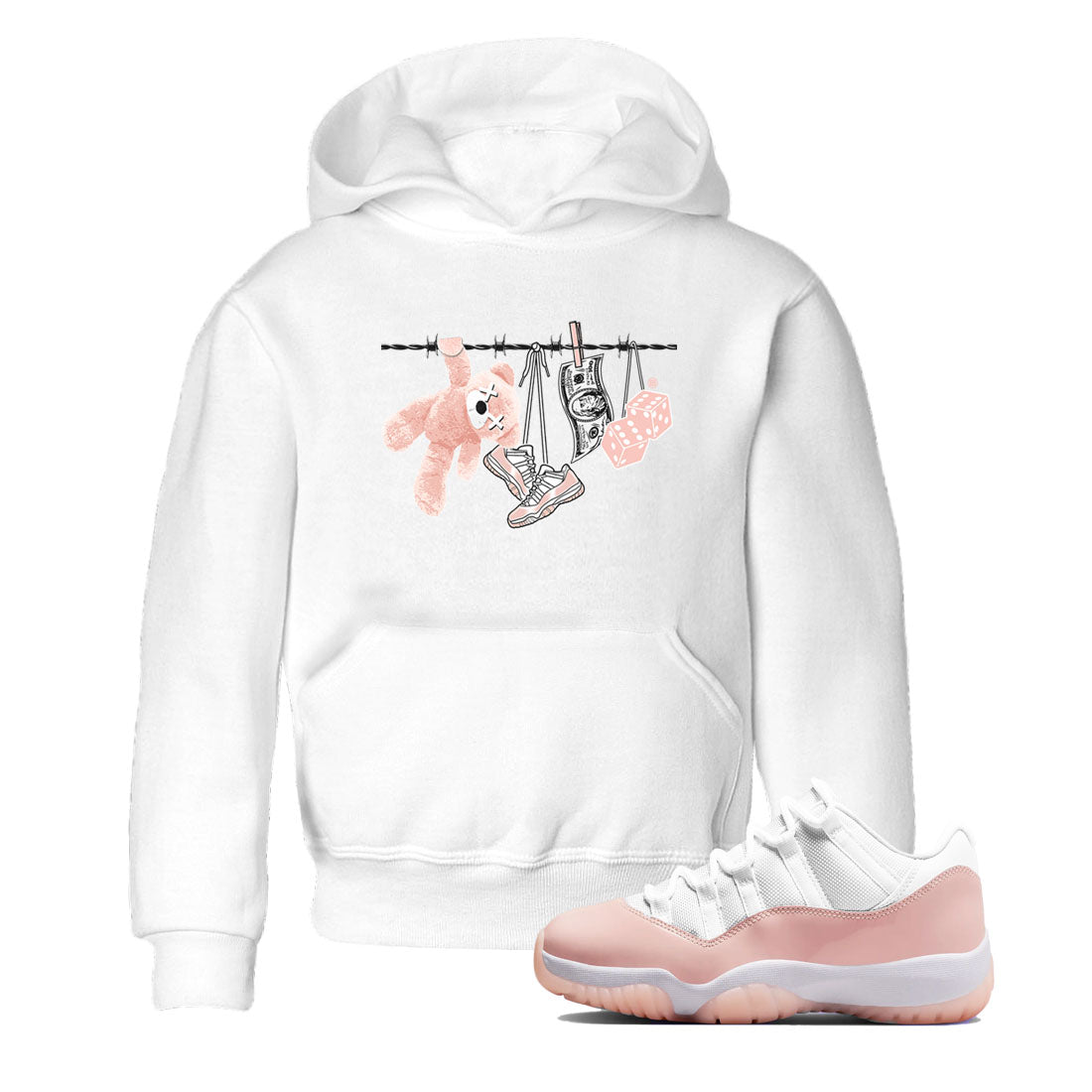 Clothesline snkmatch Tees Kids - Air Jordan 11 Legend Pink