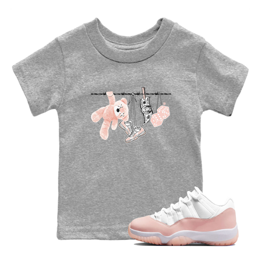 Clothesline snkmatch Tees Kids - Air Jordan 11 Legend Pink