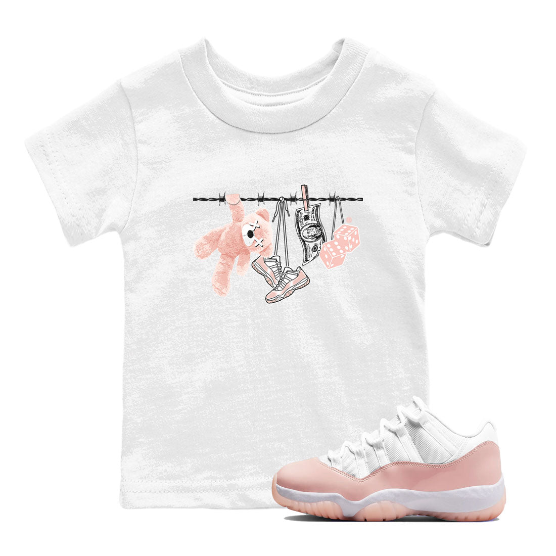 Clothesline snkmatch Tees Kids - Air Jordan 11 Legend Pink