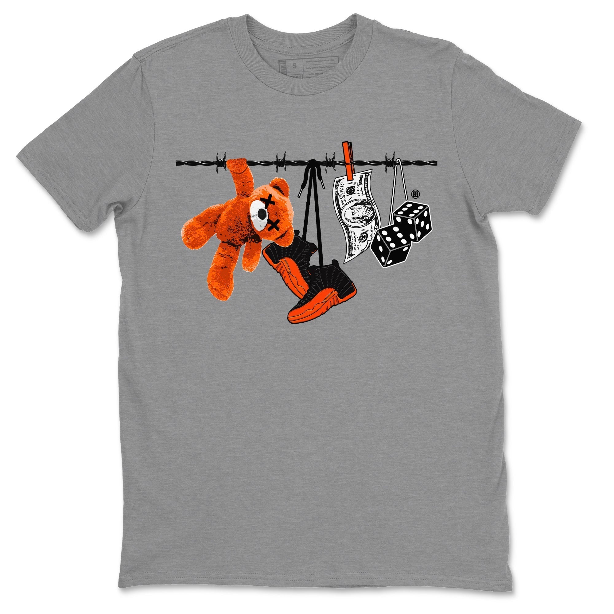 Clothesline Unisex Tops - Air Jordan 12 Brilliant Orange