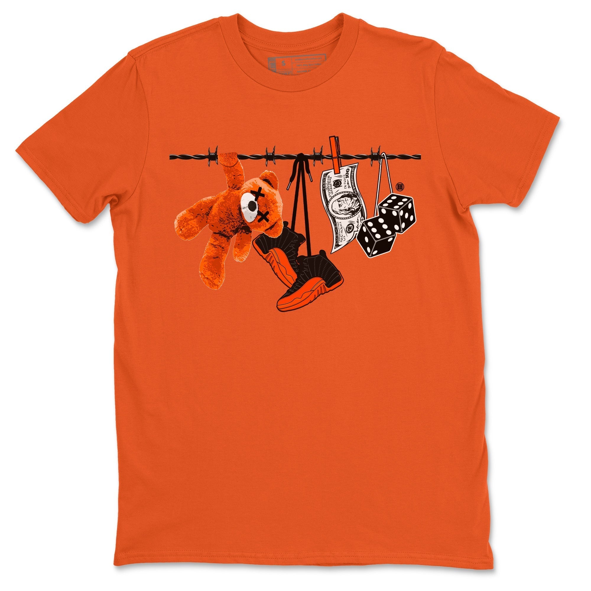 Clothesline Unisex Tops - Air Jordan 12 Brilliant Orange