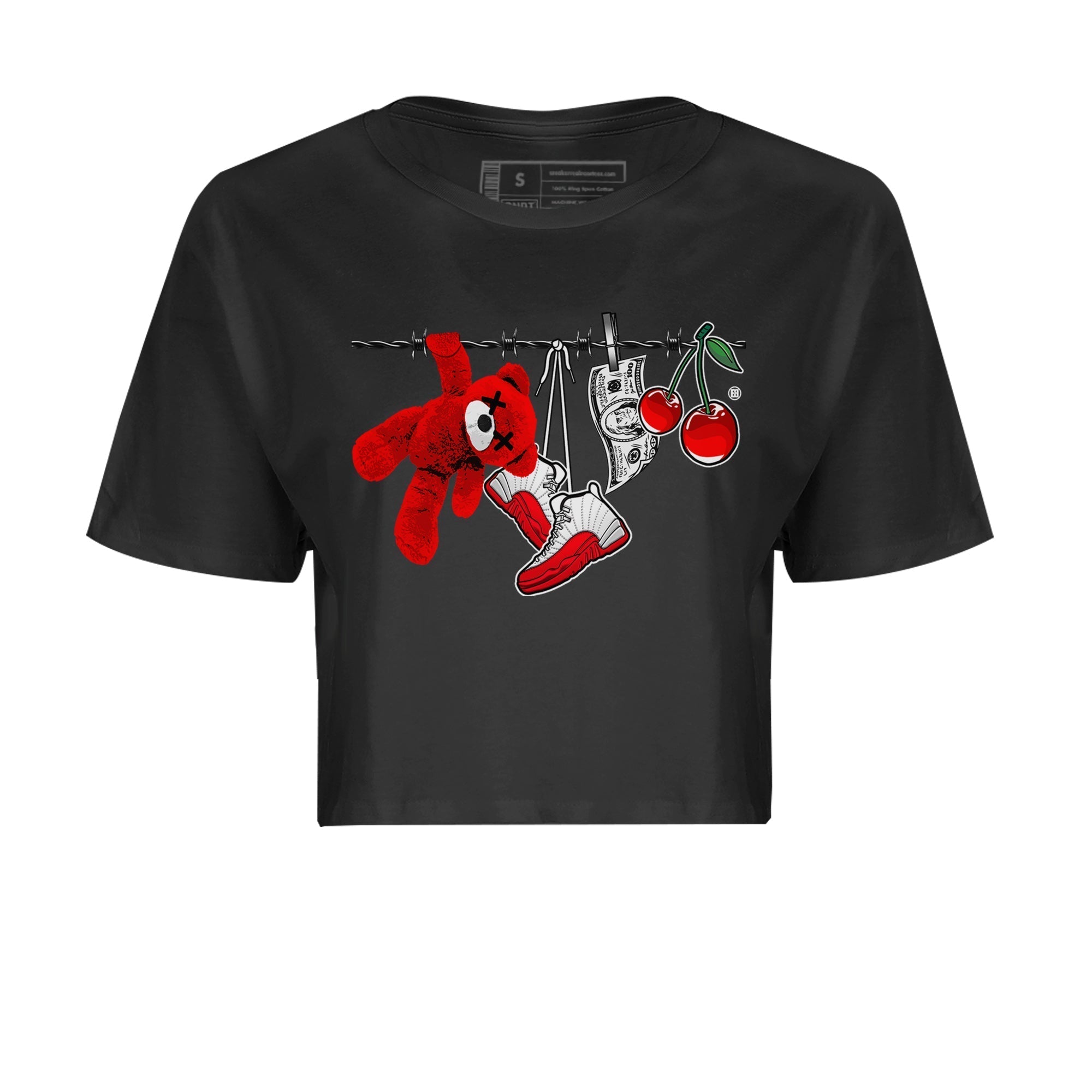Clothesline Women's Tops - Air Jordan 12 Cherry