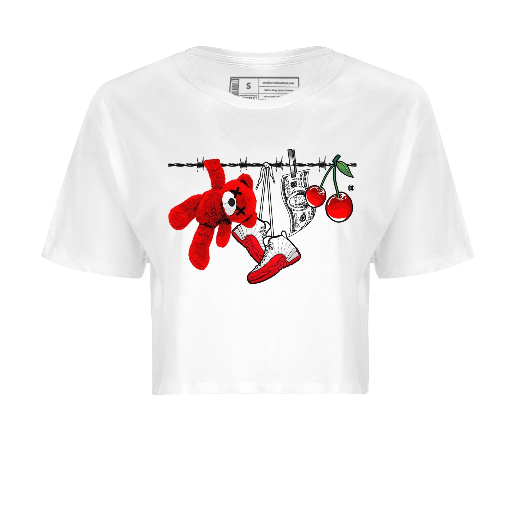 Clothesline Women's Tops - Air Jordan 12 Cherry
