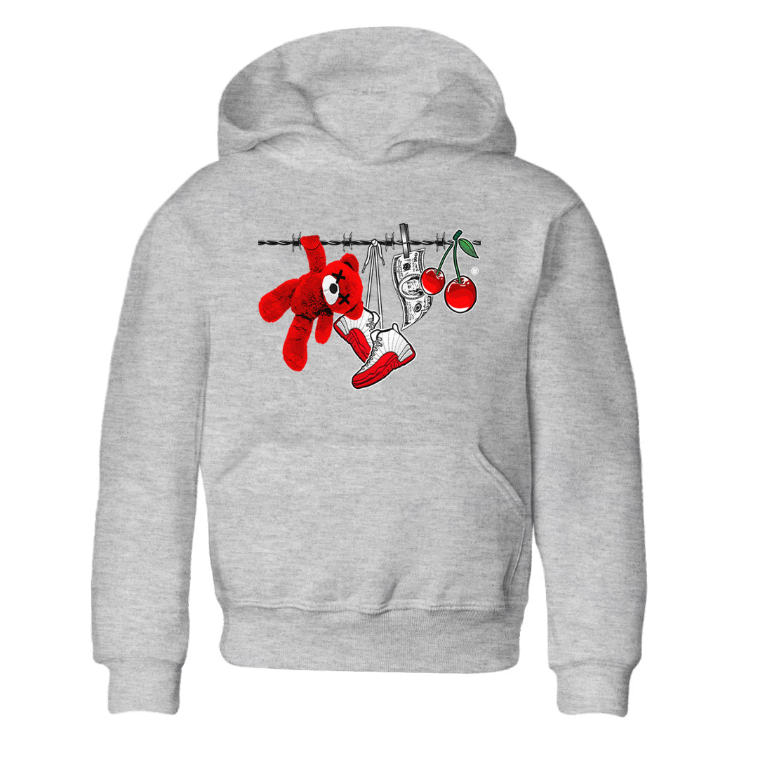 Clothesline Kids Tops - Air Jordan 12 Cherry