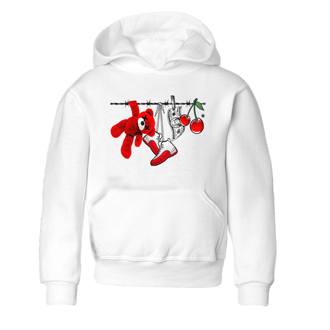 Clothesline Kids Tops - Air Jordan 12 Cherry