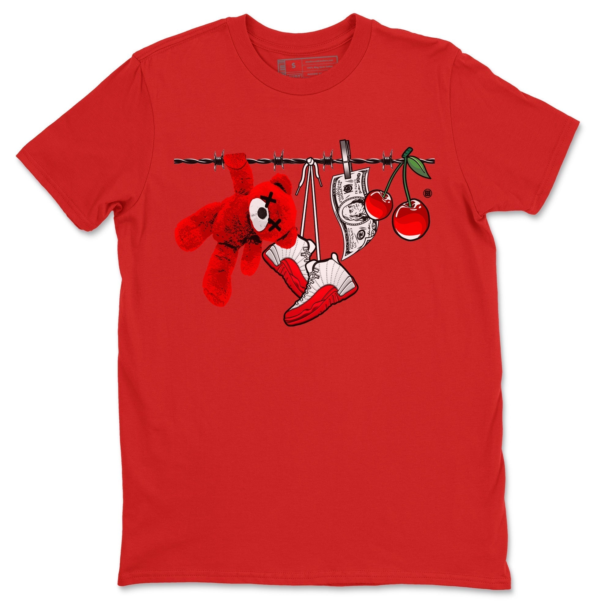 Clothesline Unisex Tops - Air Jordan 12 Cherry