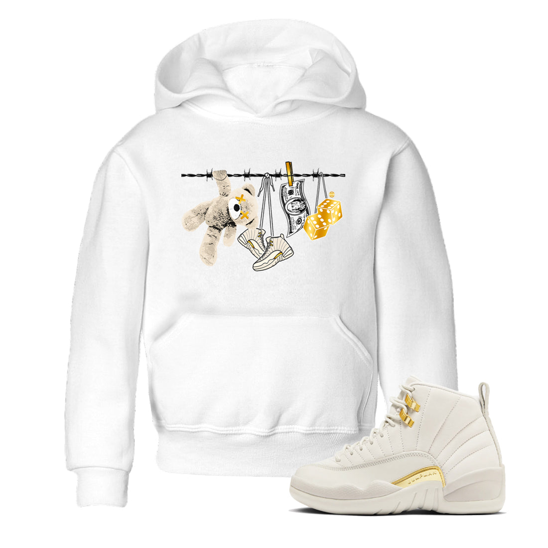 Clothesline snkmatch Tees Kids - Air Jordan 12 Phantom