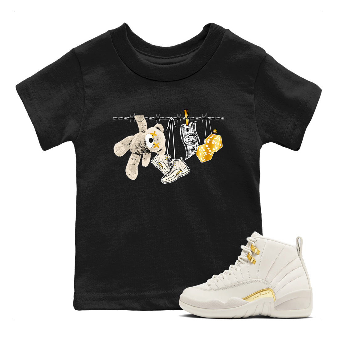 Clothesline snkmatch Tees Kids - Air Jordan 12 Phantom