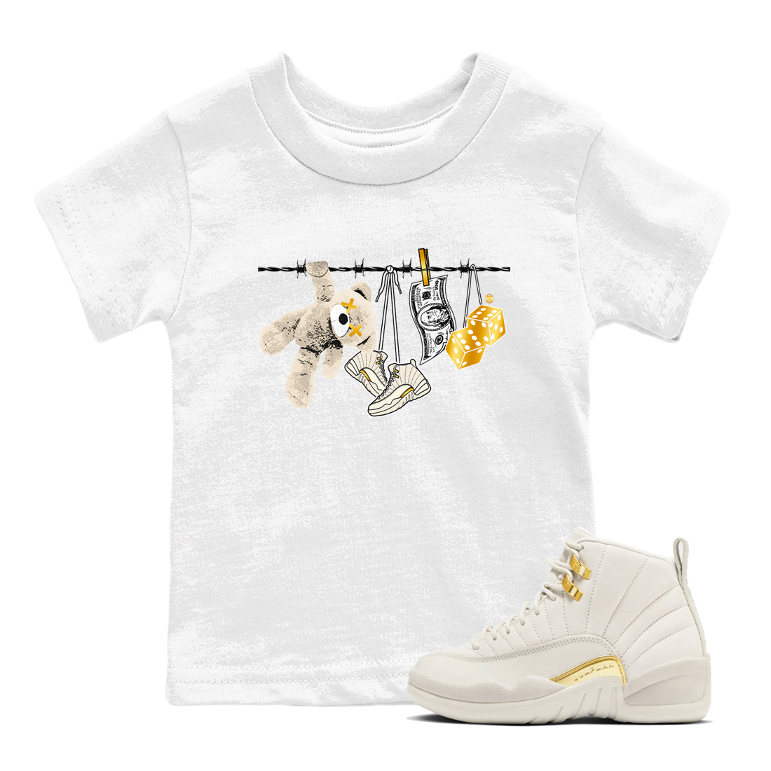 Clothesline snkmatch Tees Kids - Air Jordan 12 Phantom