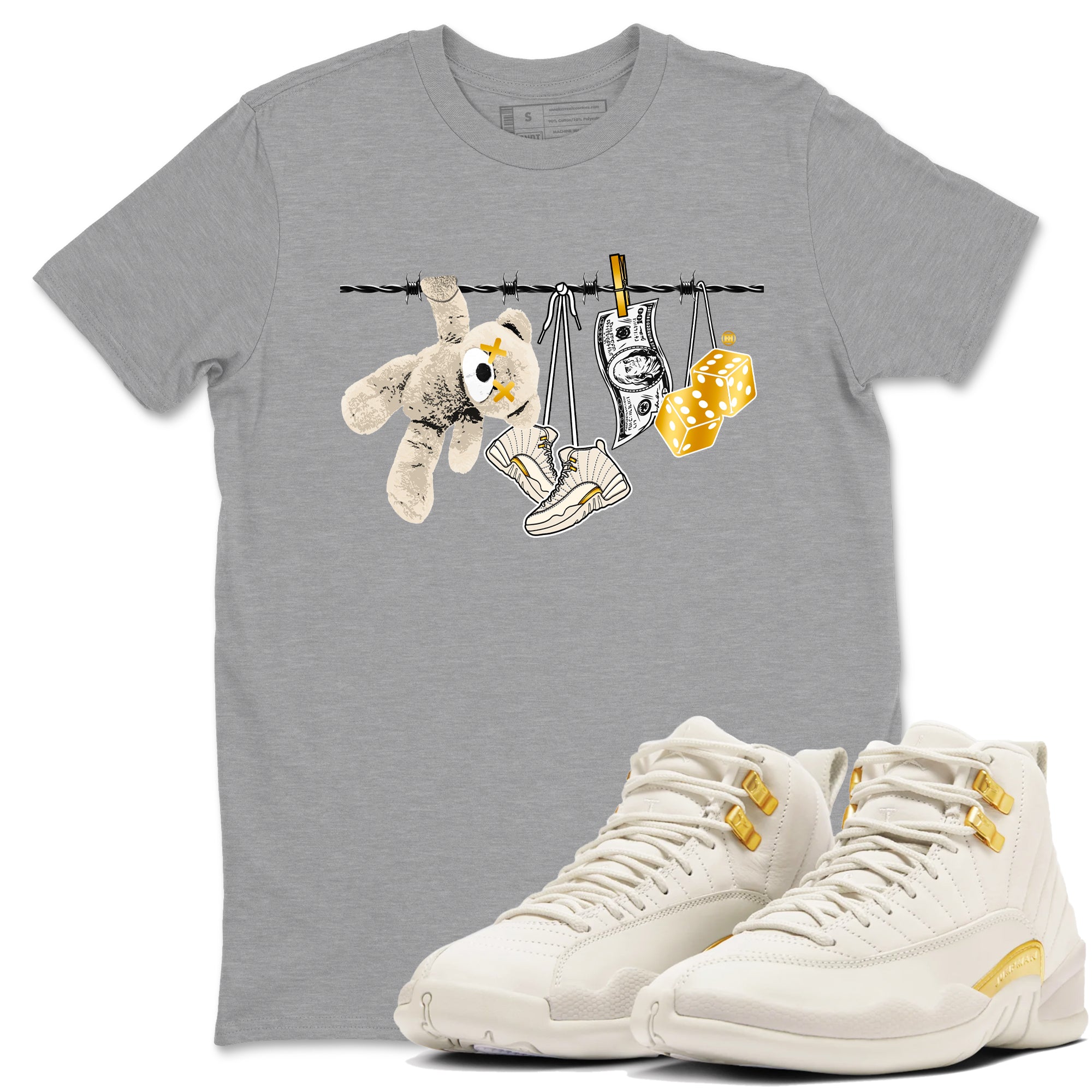 Clothesline snkmatch Tees - Air Jordan 12 Phantom
